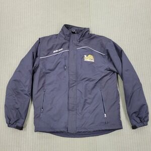 Bauer Hockey Team Jacket Mens Medium San Diego Sabers Black Insulated Back Coat